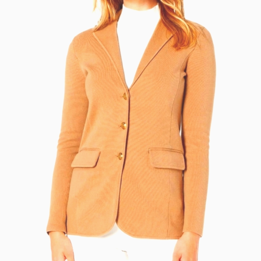 Lauren Ralph Lauren Knitted Blazer in color Tan, XS